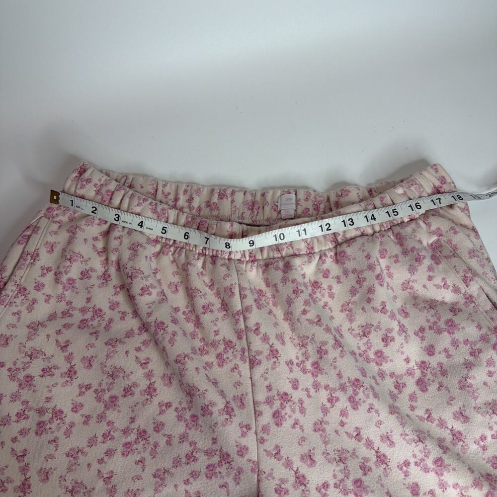 Gap x LoveShackFancy Pink Floral High Rise Sweatpants joggers Womens XXL - Picture 10 of 12
